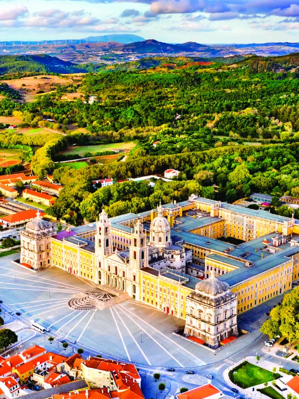 Mafra National Palace — UNESCO World Heritage Site 2019, 50 km from Cascais, 1,200 rooms built 1717–1730