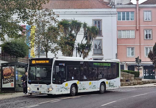 Buslinie 434 Carris Metropolitana in Sintra, Route: Bahnhof Sintra – Historisches Zentrum – Maurenburg – Pena-Palast