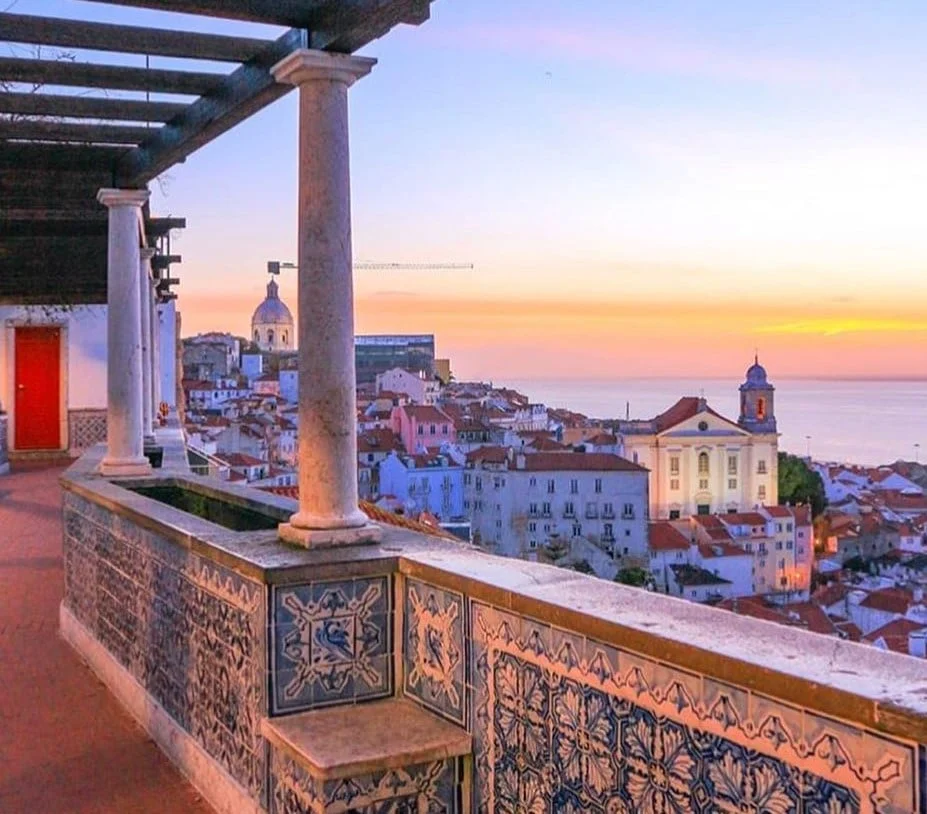 Alfama neighbourhood Lisbon oldest district Moorish street layout