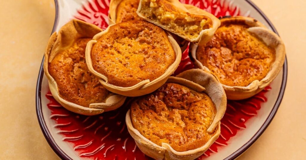 Queijadas de Sintra traditional cheese tarts, requeijao filling with cinnamon, medieval recipe