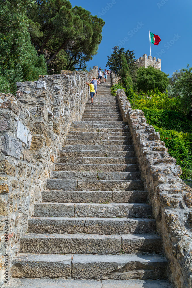 Sao Jorge Castle Lisbon Stairs