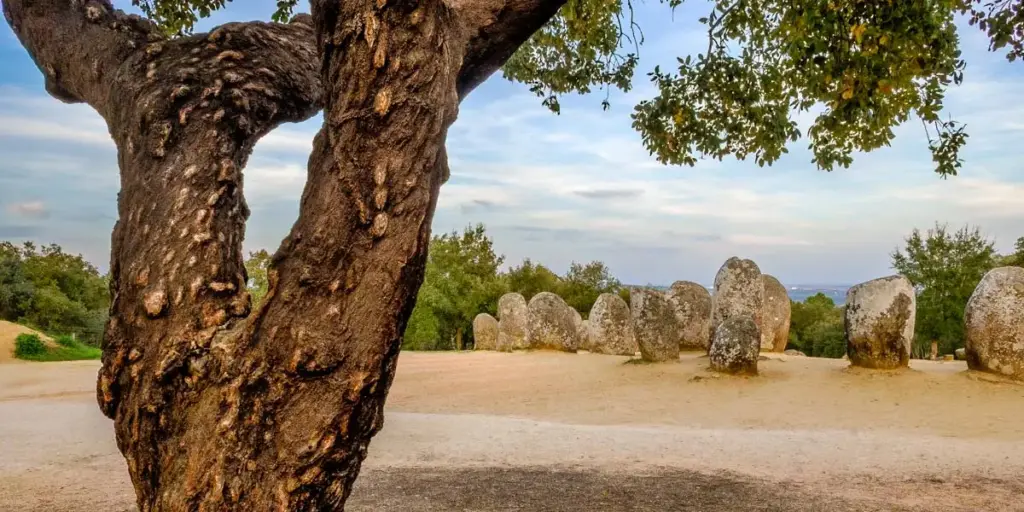 Almendres Cromlech Évora 95 granite menhirs 6000 BC largest megalithic Iberian Peninsula